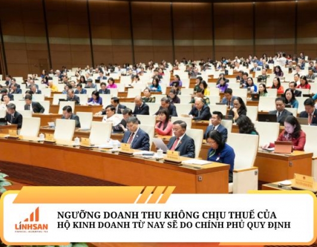 Ngưỡng doanh thu không chịu thuế của Hộ Kinh Doanh từ nay sẽ do Chính Phủ quy định !