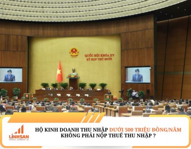 Hộ Kinh Doanh có doanh thu dưới 500 triệu đồng/năm không phải nộp Thuế thu nhập từ năm 2026 ?