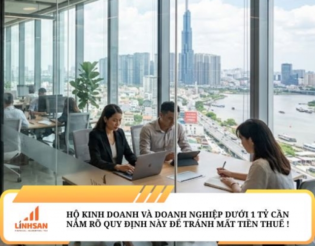 Hộ kinh doanh và Doanh nghiệp dưới 1 tỷ cần nắm rõ quy định này để tránh mất tiền thuế !